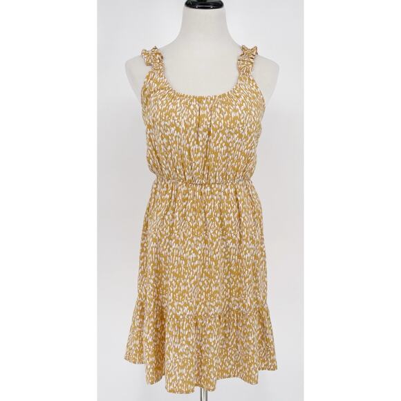 Banana Republic Womens Dress Size XS Floral Sleeveless Ruffle Fit & Flare Summer - Picture 1 of 5